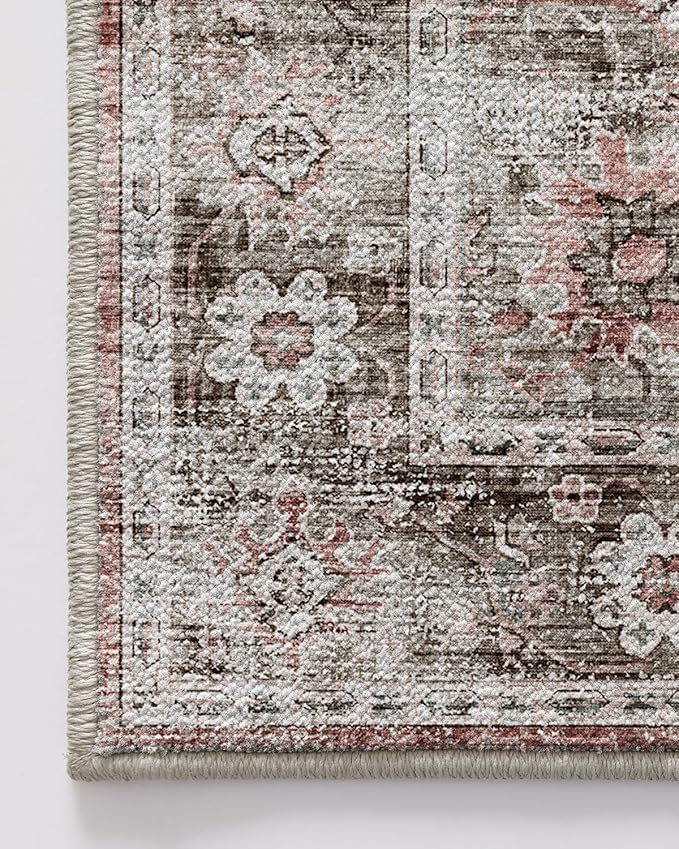 LUMI Washable Kitchen Rug 2x6 for Floor, Non Slip Runner Rugs with Rubber Backing, Low Pile Comfort Area Carpet for Standing, Living Room, Entryway, Laundry, Hallways