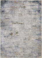 Area Rug Living Room Rugs - 5x7 Washable Large Soft Indoor Neutral Modern Abstract Low Pile Rug Carpet for Bedroom Dining Room Farmhouse Home Office - Blue/Grey/Brown
