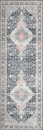 Loloi II Skye Collection SKY-02 Charcoal/Multi 2'-6" x 7'-6" Runner Rug