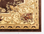 Unique Loom Versailles Collection Traditional Classic Floral Motif Area Rug (8' 0 x 10' 0 Rectangular, Brown/ Ivory)