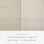 Loloi Angela Rose Rivers Collection RIV-03 Sand/Ivory 9'-3" x 13' Reversible Area Rug