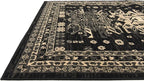 Unique Loom Taftan Collection Border Geometric Tribal Inspired Design Area Rug (4' 0 x 6' 0 Rectangular, Black/ Gray)