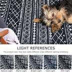 KUTA Moroccan Washable Kitchen Rug, 2x7 Non-Slip Vintage Black Boho Hallway Runner Rugs Ultra Soft Distressed Geometric Floor Carpet Runners for Bedroom Laundry Living Room
