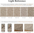 HUGEAR Washable 8x10 Area Rugs Retro Brown Living Room Bedroom Rug Vintage Distressed Non Slip Stain Resistant Low Pile Neutral Throw Carpet for Home Decor