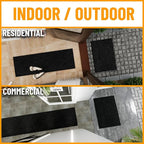 Ottomanson 3'11" x 35' Hallway Runner with Scraper Pile - Extra Durable Non-Slip Rug Mat for Indoor & Outdoor Use - Ideal for Kitchen, Entryway & Garage - High-Traffic Carpet, Black