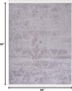 SAFAVIEH Marrakech Collection Area Rug - 8' Square, Grey, Moroccan Boho Tribal Tassel Design, Ideal for High Traffic Areas in Living Room, Bedroom, Dining (MRK517F-8SQ)