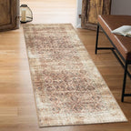 Keen Home Design 2x10 Rug - Machine Washable Runner Rug with Non-Slip Backing, Ideal for Hallway, Entryway, Kitchen, Laundry Room - Vintage, Easy Clean, Durable, Low Pile - (2'6" x 10')