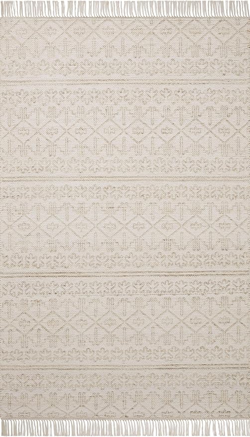 Loloi Angela Rose Rivers Collection RIV-03 Sand/Ivory 5'-0" x 7'-6" Reversible Area Rug