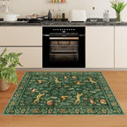 DUKINO 2x3 Rug, Washable Animal Rugs for Entryway, Non Slip Indoor Door Mat, Soft Low Pile Small Area Carpet for Entrance, Bedroom, Kitchen, Laundry, Bathroom, Green