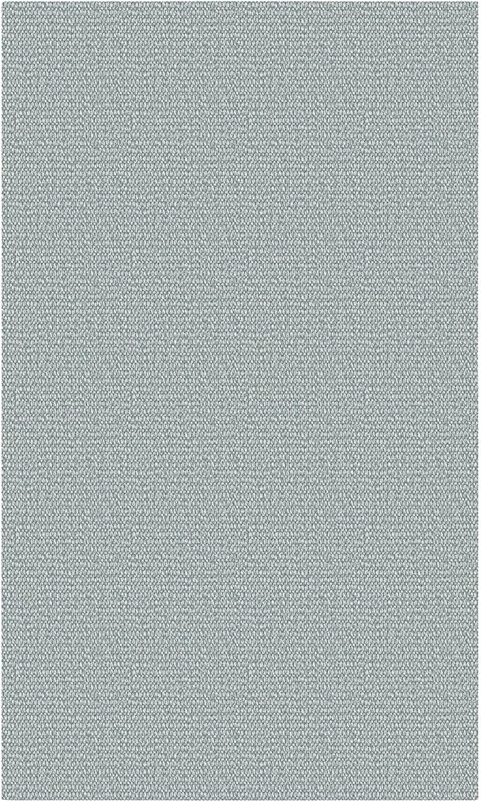EARTHALL Washable Area Rug 3x5 Ft Non Slip Rugs for Entryway, Non Slip Braided Throw Rugs Door Mat Indoor Outdoor Entrance, Cotton Woven Carpet for Kitchen Foyer Front Door, Turquoise/Gray
