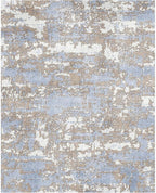 WITSHOCK 8x10 Area Rugs for Living Room: Washable Abstract Large Rug for Dining Room Bedroom Carpet Non Slip 8 by 10 Indoor Modern Nursery Home Office Blue Brown