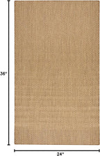 Nourison Home Courtyard Jute 2' x 3' Area Rug - Easy Clean, Non Shedding, Bed Room, Living Room, Dining Room, Kitchen (2' x 3')