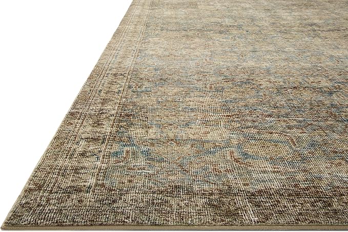 Loloi Amber Lewis Morgan Collection MOG-04 Sea/Sage 2'-3" x 7'-6" 38" Thick Runner Rug feat. CloudPile, Neutral, Room Décor, Vintage Inspired, Livingroom, Bedroom, Dining Area