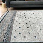 Alfa Rich 3x10 Blue Cream Off White Washable Area Rugs for Living Room Hallway Kitchen Decor Runner