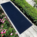 English Home Custom Size Anti Slip Striped Design Light Weight Durable TPR Backing Thin Pile Runner Rug (26" x 8')