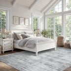 Gray Extra Large Rugs for Living Room Minimalist Aesthetic Abstract 9x12 Area Rug for Office Playroom Light Grey Low Pile Floor Covering Carpet with Non Slip Washable