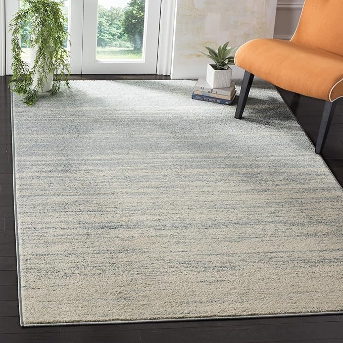 SAFAVIEH Adirondack Collection Area Rug - 5'1" x 7'6", Light Blue & Dark Blue, Modern Ombre Design, Non Shedding & Easy to Clean, Ideal for Living Room, Bedroom, Office, Dining Space (ADR113F)