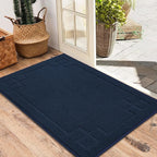 BEQHAUSE Door Mat 24" x 36", Non-Slip Door Mats Indoor Entryway Rugs Washable Low-Profile Absorbent and Stain Resist Floor Mats, Dog Door Mat for Front Back Door, Muddy Wet Shoes & Paws, Navy Blue