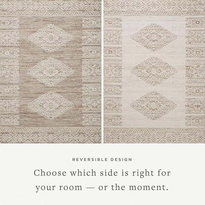 Loloi Angela Rose Rivers Collection RIV-05 Lilac/Ivory 5'-0" x 7'-6" Reversible Area Rug