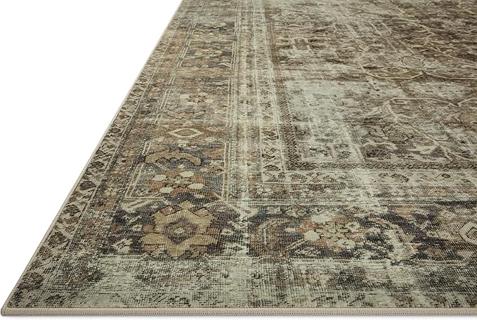 Loloi Magnolia Home by Joanna Gaines Sinclair Collection SIN-01 Pebble/Taupe 2'-0" x 5'-0", .25" Pile Height, Machine Washable, Accent Rug