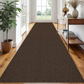 EARTHALL Extra Long Runner Rug 3x16 Ft Washable Runners for Hallways Cotton Non Slip Entryway Runner Braided Kitchen Runner Indoor Outdoor Carpet Runners for Hotels, Hall, Stair, Brown/Coffee