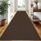 EARTHALL Extra Long Runner Rug 3x16 Ft Washable Runners for Hallways Cotton Non Slip Entryway Runner Braided Kitchen Runner Indoor Outdoor Carpet Runners for Hotels, Hall, Stair, Brown/Coffee
