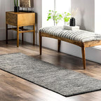 nuLOOM Alessi Solid Farmhouse Cotton Runner Rug, 2' 6" x 6', Grey