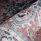 Fame Rugs Turkish Rug. Washable Vintage Oriental Antique Inspired Traditional Doormat Small Modern Area Rugs Luxury Entryway Entry Bedroom Bathroom Kitchen (401TB, 2' x 3')