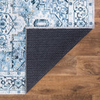 Bloom Rugs Caria Washable Non-Slip 5x7 Rug - Blue Traditional Area Rug for Living Room, Bedroom, Dining Room, and Kitchen - Exact Size: 5' x 7'