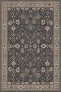 Kuden 5x7 Area Rug, Machine Washable Area Rug with Non-Slip Backing, Vintage Style, Soft, Easy Clean, Low Pile Rug for Living Room, Bedroom, Dining Room