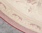 Unique Loom Versailles Collection Traditional Classic Floral Motif Area Rug (8' 0 x 8' 0 Round, Burgundy/ Ivory)