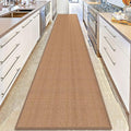 Rubber Runner Rug for Hallways Non Slip, Low Pile Long Laundry Room Mat Hall Jute Rug Runner Carpet Non Skid