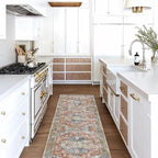 Washable Area Rug. Modern Farmhouse. Vintage. Turkish. Bohemian. Distressed. Oriental. Traditional. Rugs for Living Room. Dining. Bedroom. Office. Entryway. Foyer. (858RM, 2'5 x 9'8)
