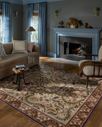 Loloi Rifle Paper Co. Canopy Collection CNP-03 Aubergine 7'-6" x 9'-6" Area Rug