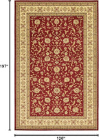 Unique Loom Voyage Collection Traditional Oriental Classic Intricate Design Area Rug (10' 6 x 16' 5 Rectangular, Red/Gold)