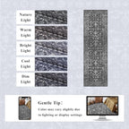 Washable Area Rug 2x6 Black Runner Rugs for Living Room, Vintage Boho Hallway Large Rug for Bedroom Dining Room Office, Distressed Floral Carpet for Under Table, Soft Non Slip Low Pile Throw Carpet