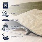 JONATHAN Y Machine Washable Cream/Green Indoor Area Rug 4X6 ft, Cirkel Minimalist Geometric Dot for Living Room, Bedroom, Kitchen, Office, Easy-Cleaning, Pet-Friendly, Non-Shedding WSH113C-4