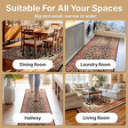 Well Woven Barclay Collection Medallion Kashan Black 5 ft Round Rug - for Living Room, Bedroom, and Dining Room