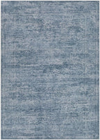 Area Rug Living Room Rugs - 10x14 Abstract Large Soft Indoor Washable Rug Neutral Modern Low Pile Carpet for Bedroom Dining Room Farmhouse Home Office - Dark Blue