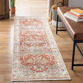 Bloom Rugs Caria Washable Non-Slip 12 ft Runner - Orange/Olive Beige Traditional Runner for Entryway, Hallway, Bathroom, and Kitchen - Exact Size: 2'6" x 12'