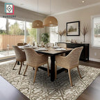 RUGSURE Washable Area Rugs, 5' x 7' - 1/6 Thick - Stain & Water Resistant Non-Slip - Perfect Resistant Rug for Living Room, Bedroom, Nursery, Pet & Child Friendly, Vibrant Colors Rugs, Brown