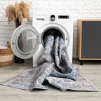 Bloom Rugs Washable 8' x 10' Rug - Slate Gray/Blue Traditional Area Rug for Living Room, Bedroom, Dining Room, and Kitchen - Exact Size: 8' x 10'