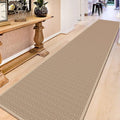 Rubber Runner Rug for Hallways Non Slip, Low Pile Long Laundry Room Mat Hall Jute Rug Runner Carpet Non Skid