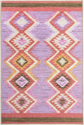 Dash & Albert Rhapsody Spice Machine Washable Rug, 2 X 3 Feet, Red/Purple Graphic Pattern - Premium Luxury Hotel Quality Soft Breathable Hypoallergenic Machine Washable Easy Care All Season