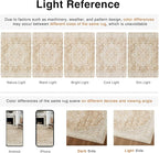 HUGEAR Machine Washable Area Rugs 6x9 Vintage Beige Brown Living Room Bedroom Rug Neutral Style Non Slip Stain Resistant Low Pile Throw Carpet for Home Retro Aesthetic Modern Decor