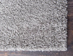 Unique Loom Solid Shag Collection Area Rug (9' x 12' Rectangle, Cloud Gray)