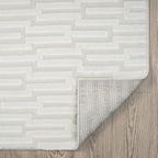 Abani Neutral Cream Area Rug for Living Room, Bedroom - Geometric Pattern - 2' x 3' - Durable & Easy to Clean