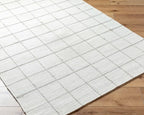 Mark&Day Wool Rugs, 5x7 Ishaq Cottage Off-White Area Rug, White Silver Carpet for Living Room, Bedroom or Kitchen (5' x 7'6")
