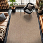 CAMILSON Easy Jute Rug 4x6, Indoor Outdoor Natural Color Fiber Area Rugs for Living Room Patio and Kitchen Rug Herringbone Seagrass Woven Design Easy-Cleaning Washable Outside Carpet Alfombras 4 x 6