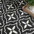 Nourison Home Nourison Essentials Black Ivory 4' x 6' Area Rug - Easy Clean, Non Shedding, Bed Room, Living Room, Dining Room, Kitchen (4' x 6')